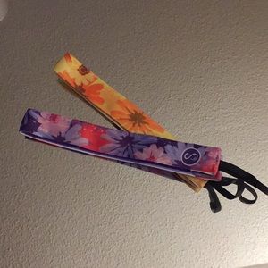 Two Floral Print Sweaty Bands